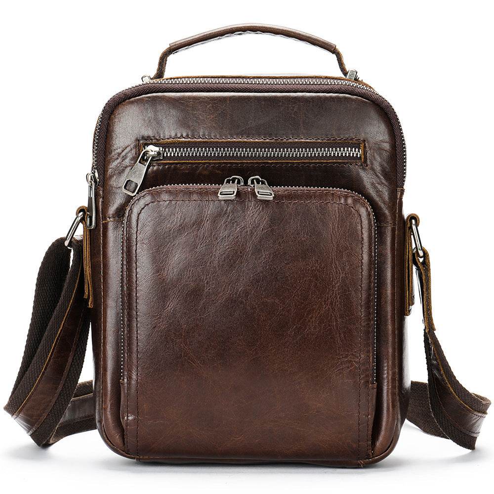 Retro Leather Shoulder Messenger Bag - Large Capacity, Waterproof Design - Buy Center