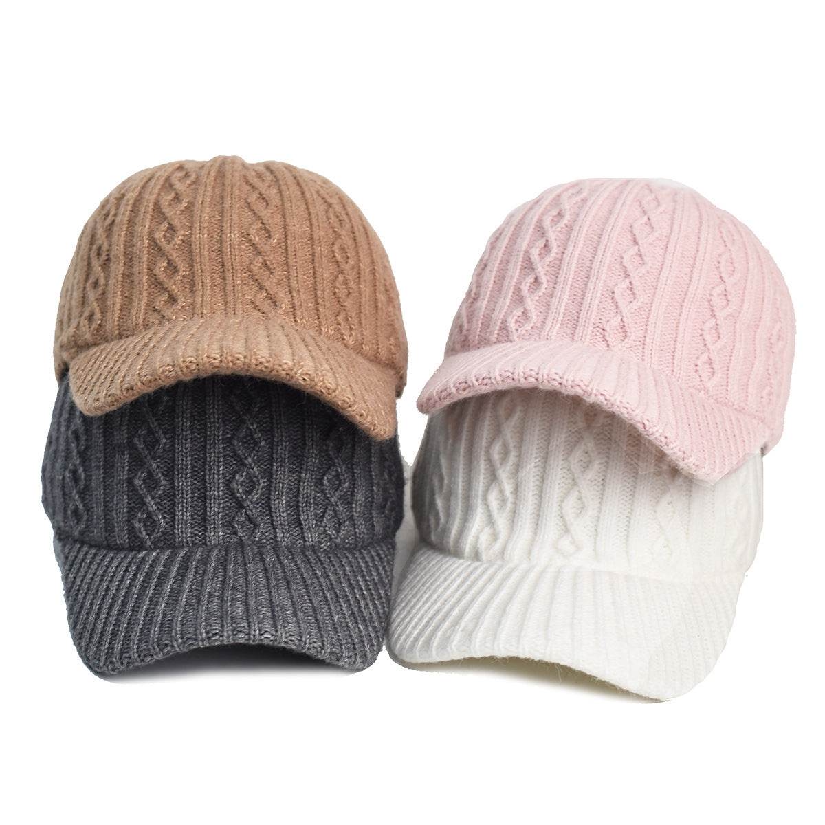 Stylish Knitting Wool Baseball Cap - Warm, Breathable Winter Accessory - Buy Center
