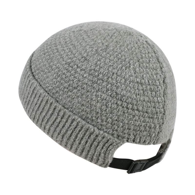 Warm Hemming Knitted Woolen Cap - Adjustable Winter Beanie for Outdoor Style - Buy Center