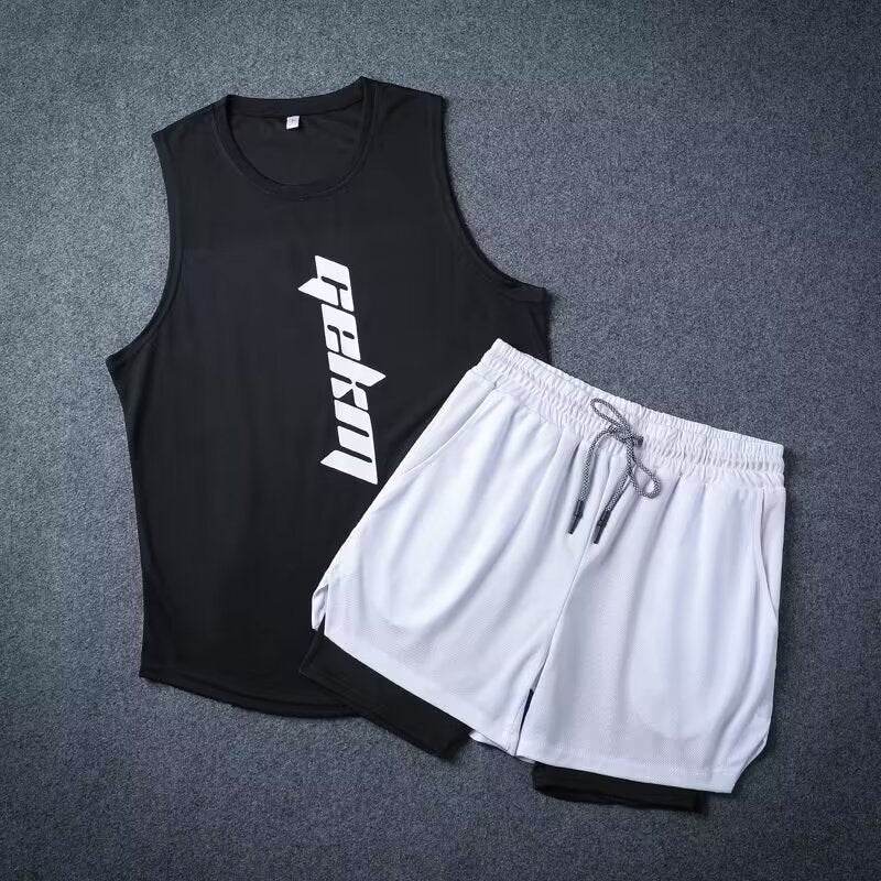 Speed Men's Athletic Shorts & Vest Set - Lightweight, Breathable Workout Gear - Buy Center