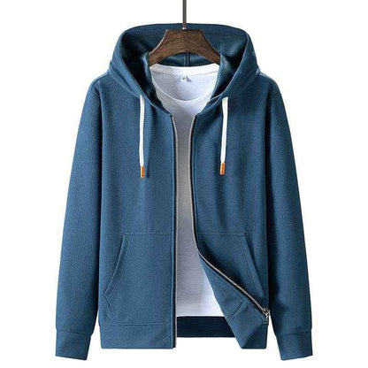 Men's Trendy Waffle Hooded Sweater Suit - Casual Style for Sports & Leisure