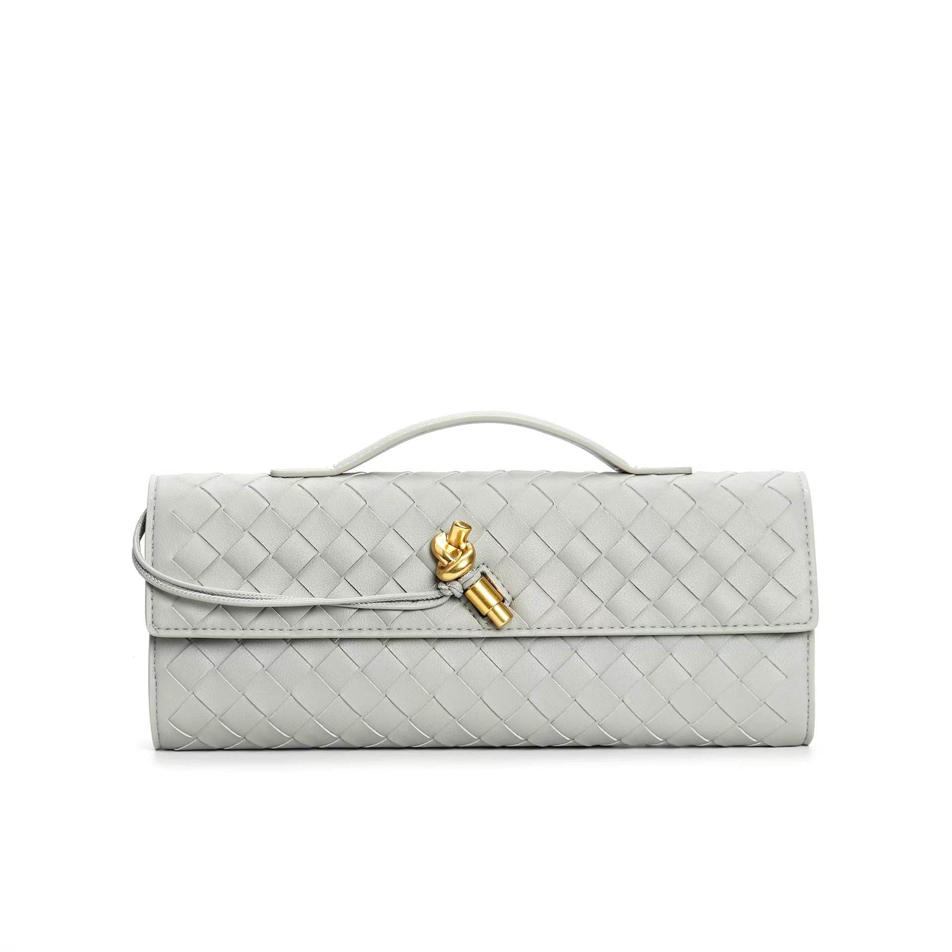 Buycenter Woven Shoulder Bag - Genuine Leather Crossbody Clutch - Buy Center