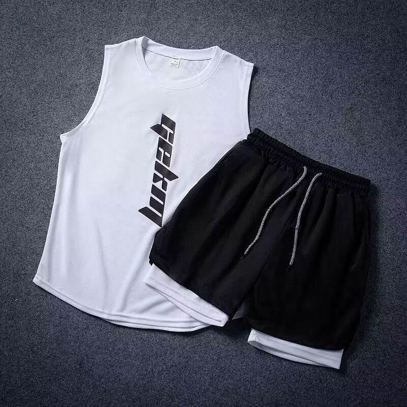 Speed Men's Athletic Shorts & Vest Set - Lightweight, Breathable Workout Gear - Buy Center