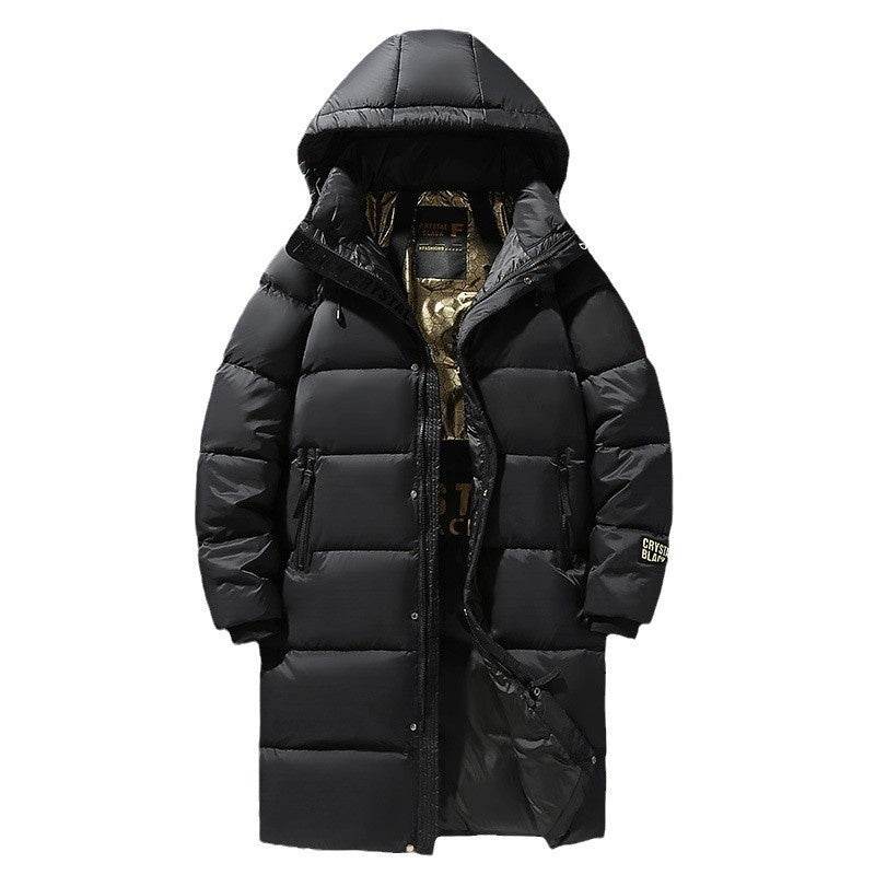Thickened Hooded Down Jacket - Stylish Winter Coat with Detachable Collar - Buy Center