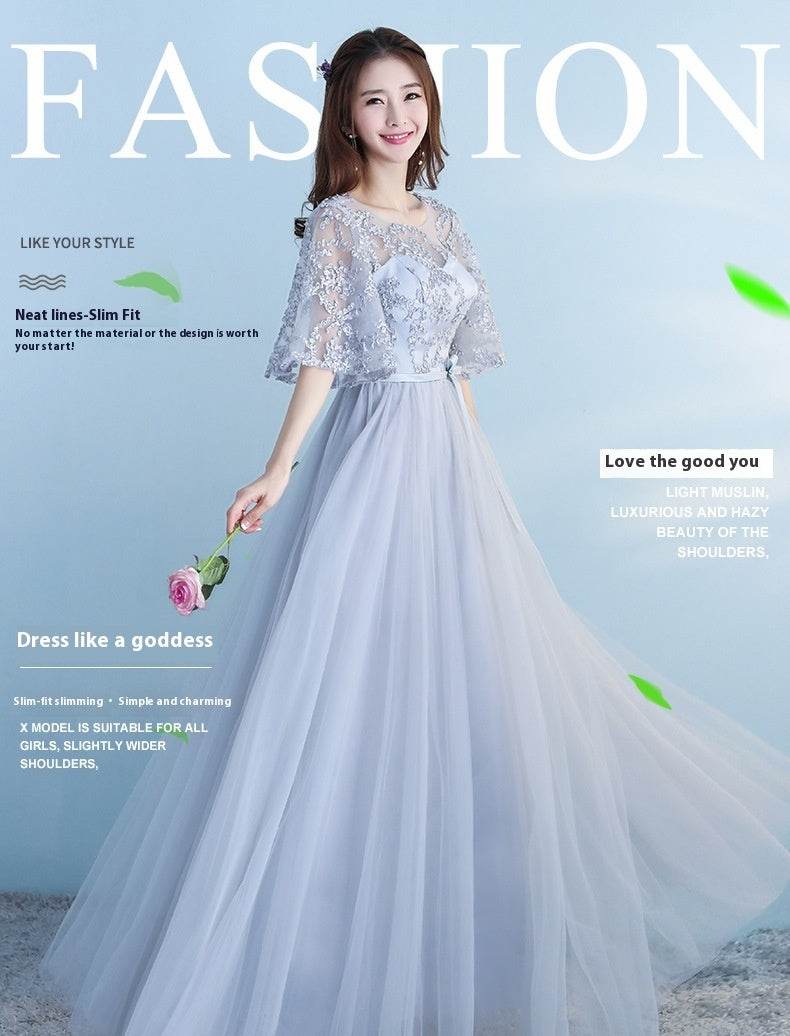 Elegant Long Blue Bridesmaid Dress - Customizable Styles & Sizes Available - Buy Center