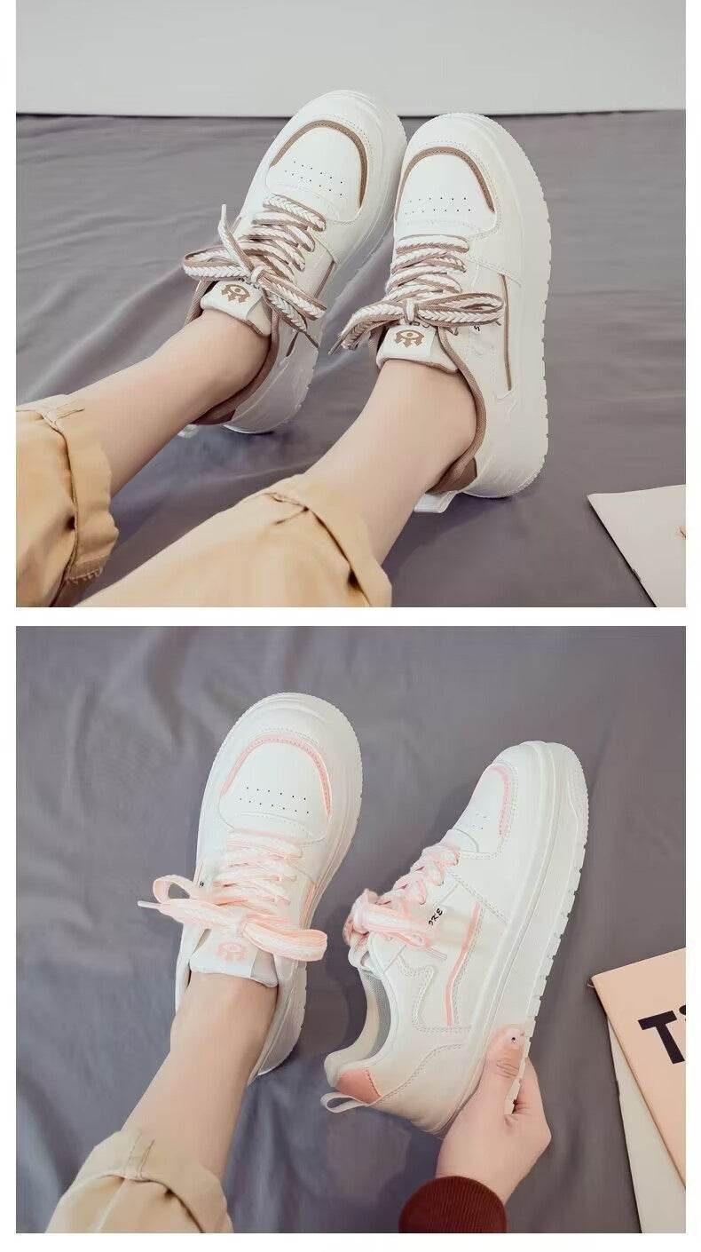 Buycenter Casual Platform White Shoes - Breathable Running Sneakers for Women - Buy Center