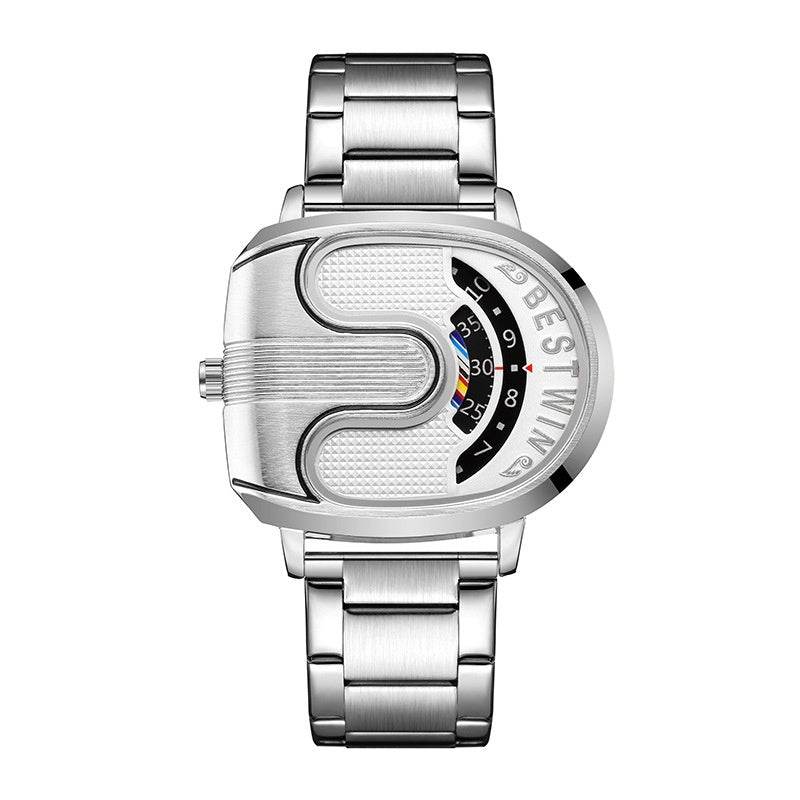 Men's U-Shaped Fashion Watch - Quartz Movement & 30m Waterproof Design - Buy Center