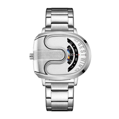 Men's U-Shaped Fashion Watch - Quartz Movement & 30m Waterproof Design - Buy Center