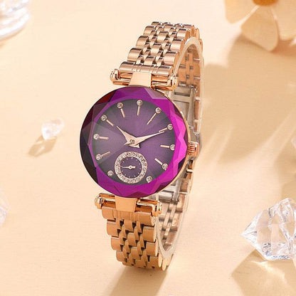 Buycenter Women's Simple Cut Quartz Watch - Stylish Steel Band Design - Buy Center