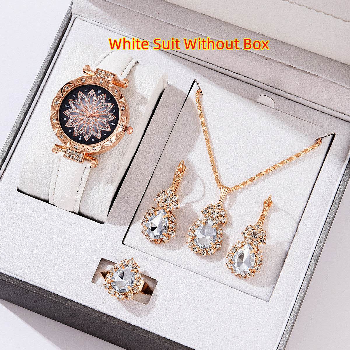 Buy Center Women's Quartz Watch Bracelet Set - Casual Style & Matching Jewelry - Buy Center