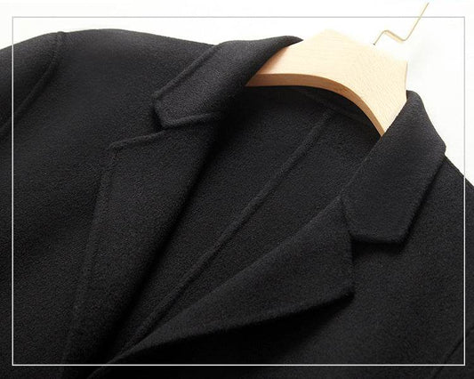 Buycenter Men's Stylish Cashmere Coat - Warm Lapel Trench for All Sizes - Buy Center
