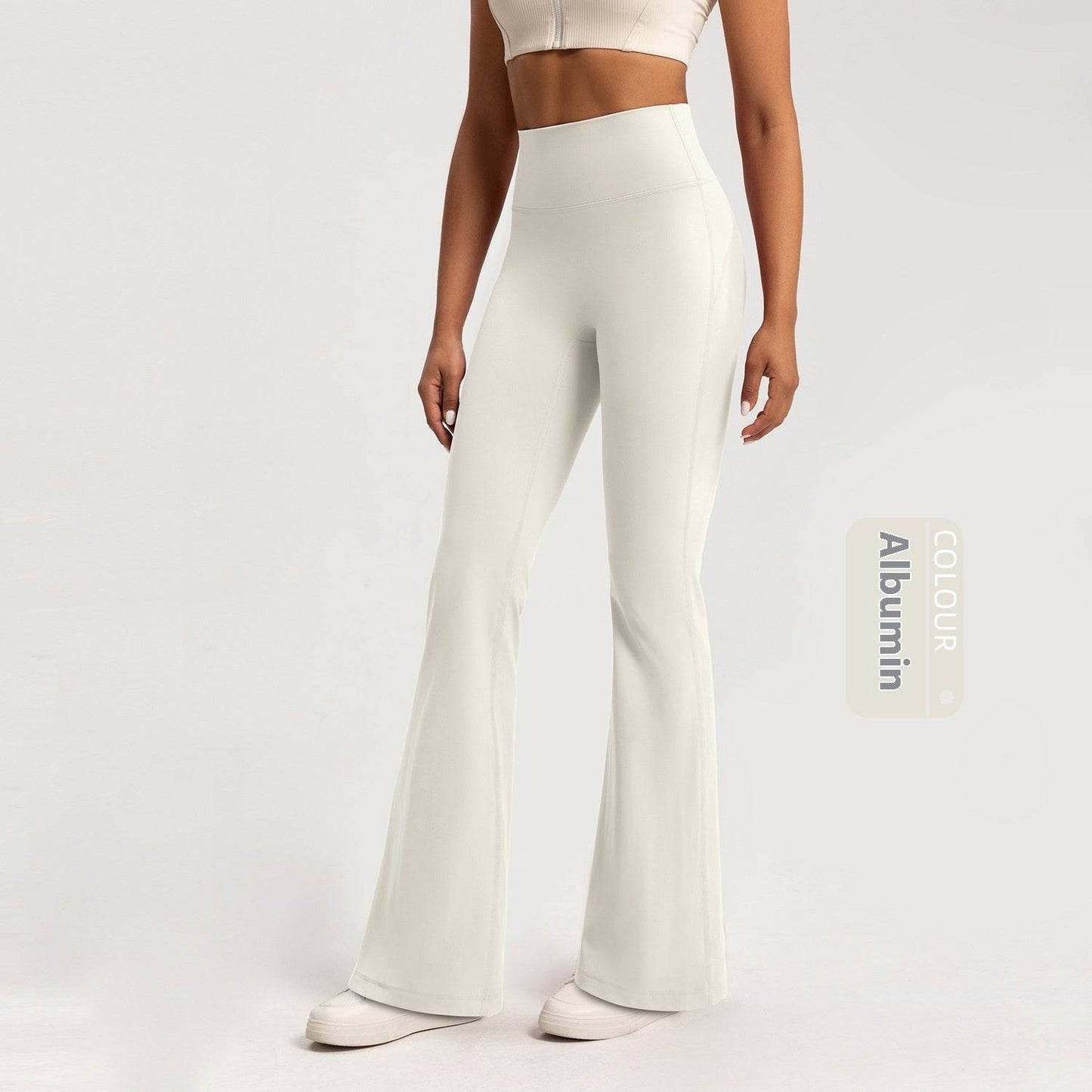 Fleece-Lined High Waist Bell-Bottom Pants - Stylish Wide Leg Design - Buy Center