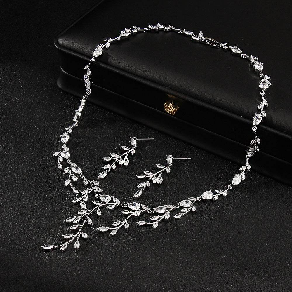 Buy Center Minimalist Zircon Necklace & Earrings Set - Fashion Jewelry - Buy Center