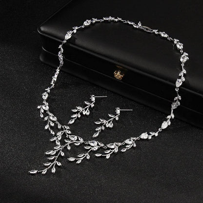 Buy Center Minimalist Zircon Necklace & Earrings Set - Fashion Jewelry - Buy Center