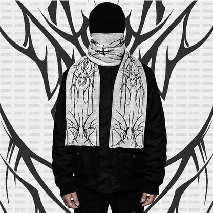 Dark Street Style Warm Scarf - Unique Jacquard Winter Accessory for All - Buy Center