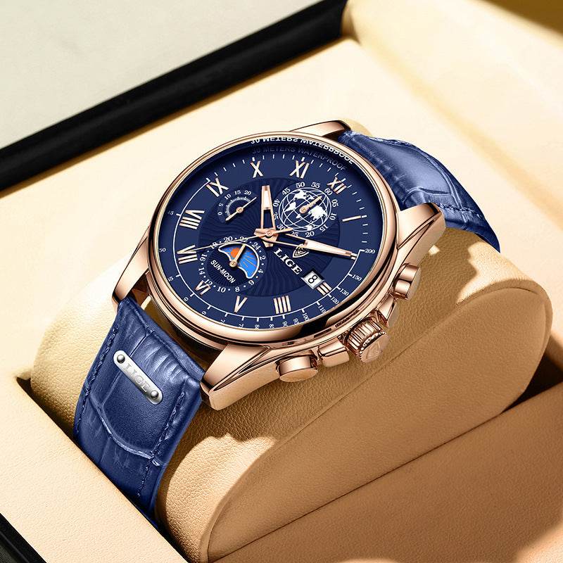 Men's Waterproof Chronograph Watch - Multifunctional, Luminous Style - Buy Center