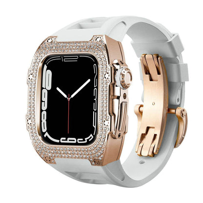 Buy Center Diamond-Studded Watch Strap - Men's Sports Watch Accessory - Buy Center