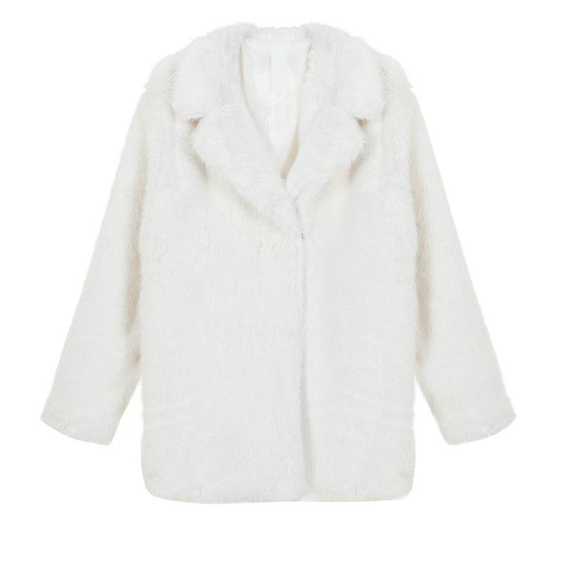 Buycenter Solid Color Short Fur Coat - High-Grade Temperament Style - Buy Center