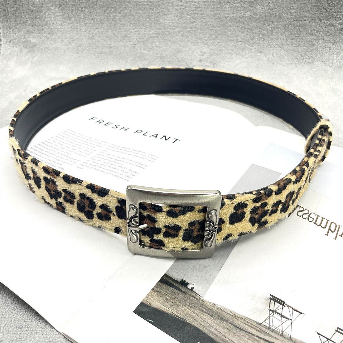 Stylish Leopard & Snake Print Belt - Trendy PU Leather Accessory 2025 - Buy Center