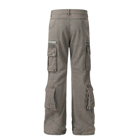 Trendy Multi-Pocket Cotton Overalls for Teens - Casual Solid Color Style - Buy Center