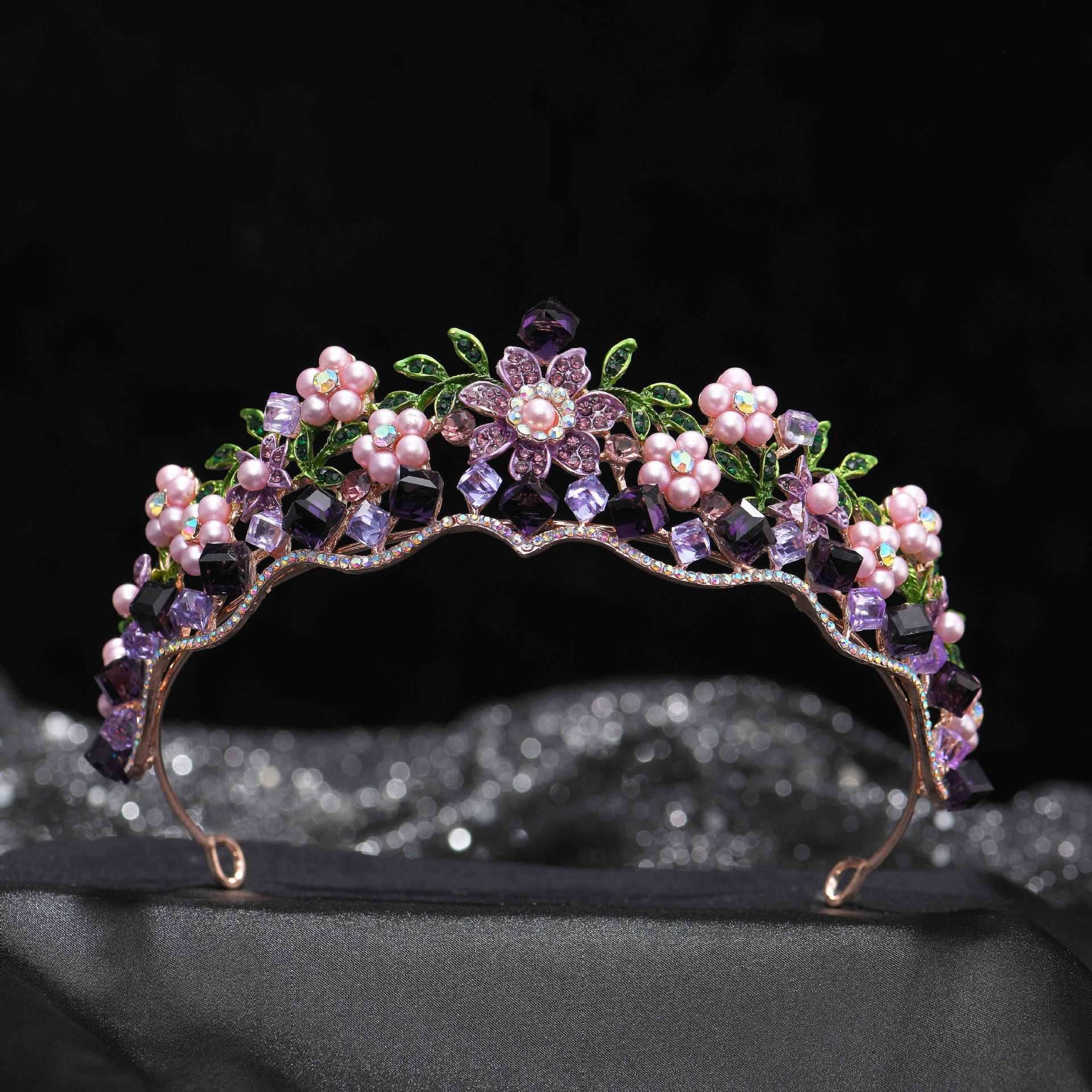Alloy Crystal Flower Wedding Hair Ornaments - Elegant Bridal Jewelry Set - Buy Center