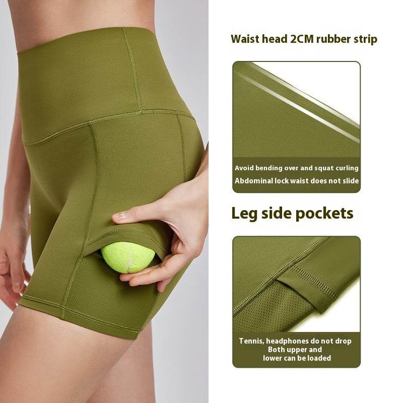 Buycenter Antibacterial Lycra Sports Shorts - Slim Fit with Pockets - Buy Center