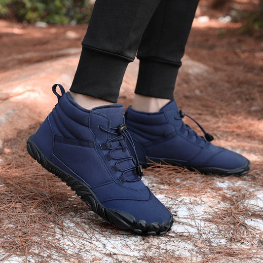 Fleece-Lined Waterproof High-Top Casual Shoes - Warm & Non-Slip Design - Buy Center