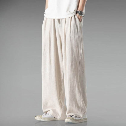Lightweight Plus Size Harem Pants - Breathable Cotton-Linen Casual Style - Buy Center