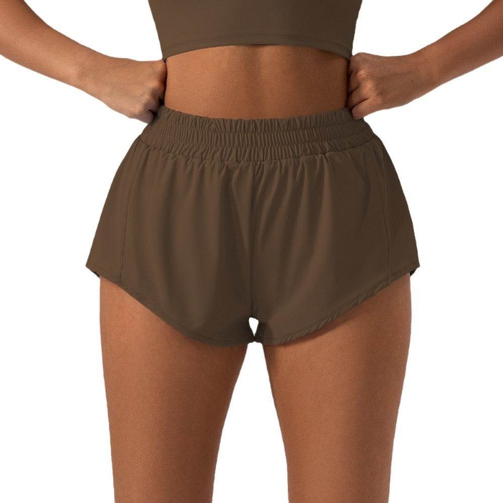 Women's High Waisted Yoga Shorts - Loose Fit in Spearmint & Sky Blue - Buy Center