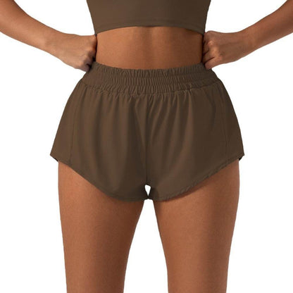 Women's High Waisted Yoga Shorts - Loose Fit in Spearmint & Sky Blue - Buy Center