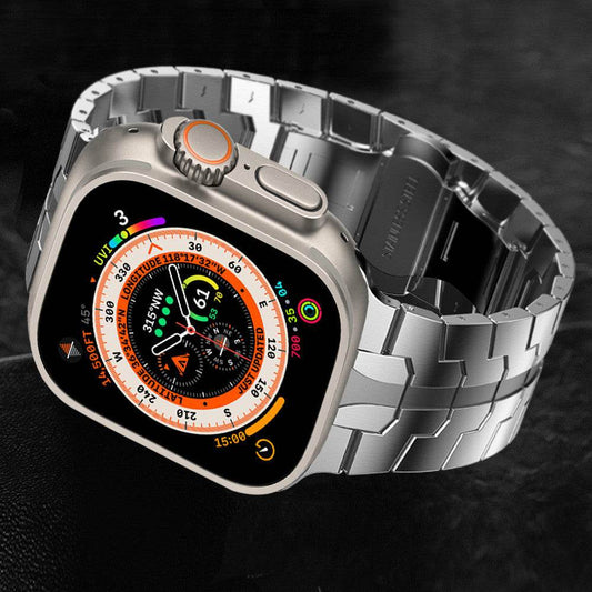 Buycenter Stainless Steel Butterfly Buckle Watch Band - Fits 49mm iWatch - Buy Center