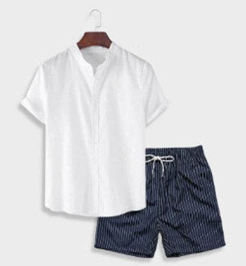 Men's Casual 3D Digital Print Hawaii Suit - Stylish Short Sleeve Shirt & Shorts - Buy Center