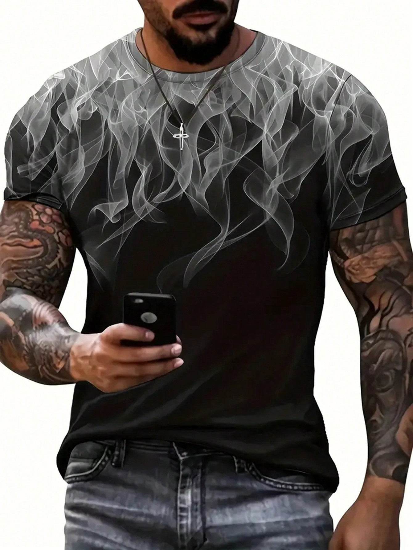 Men's Casual Floral Print T-Shirt - Trendy Style for 2025 - Buy Center
