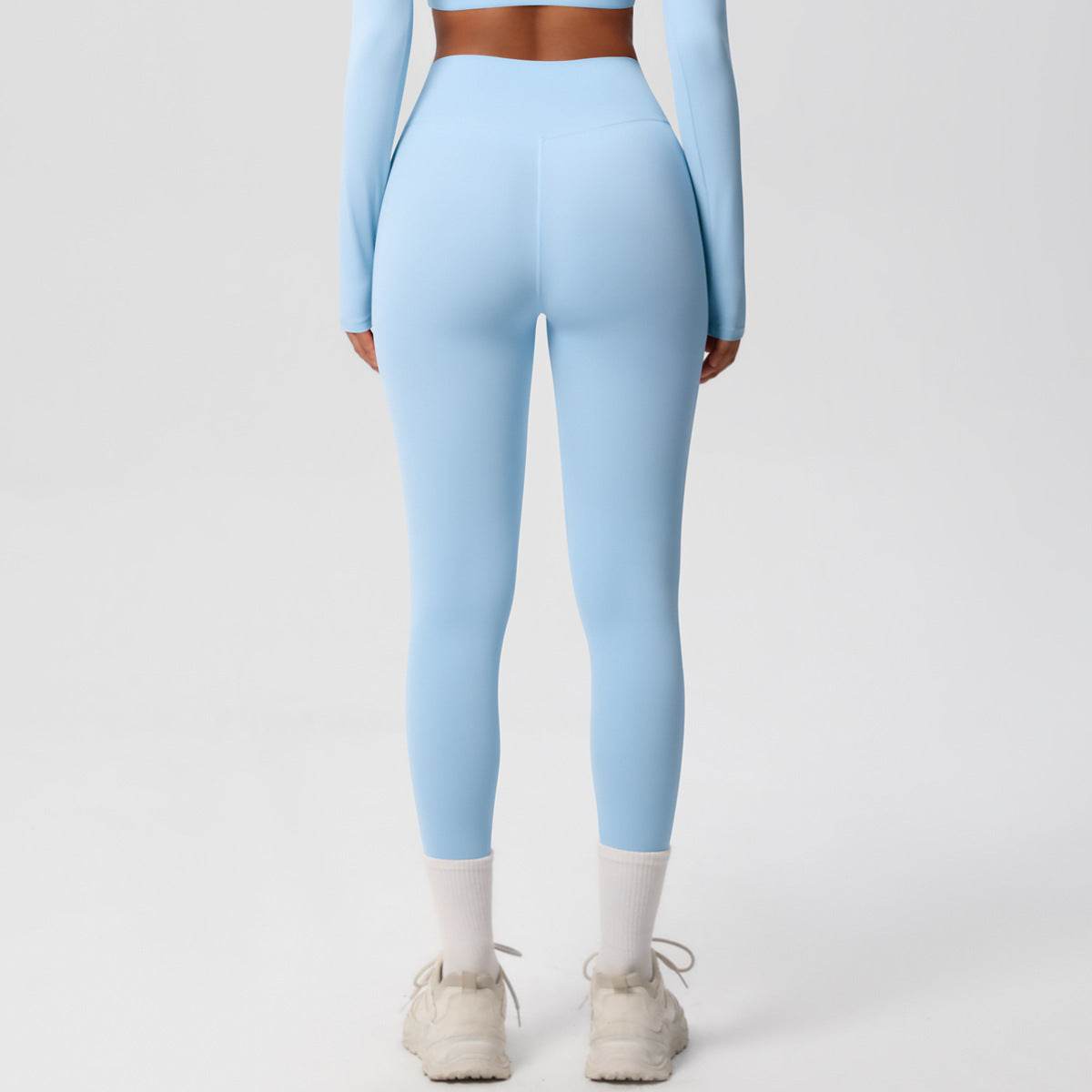 High Waist Nude Feel Leggings - Skin-Friendly Sports Tights for Fitness - Buy Center