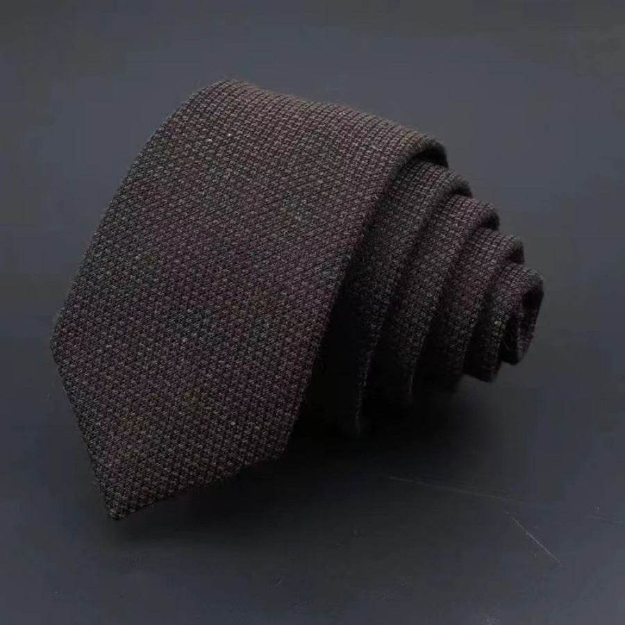 Elegant Thickened Sanded Men's Tie - Striped Solid Color for 2025 Style - Buy Center