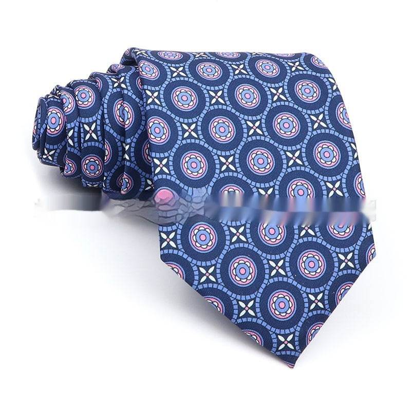 Men's Printed Work Tie - Stylish Polyester Bow Tie with Geometric Design - Buy Center