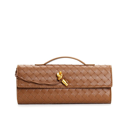 Buycenter Woven Shoulder Bag - Genuine Leather Crossbody Clutch - Buy Center