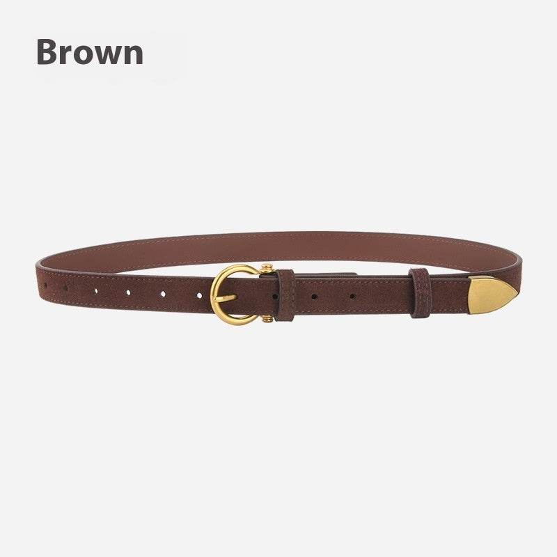 Stylish Girls' Retro Leather Belt - Trendy Fashion Accessory 2025 - Buy Center