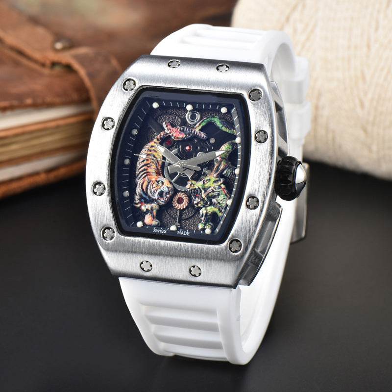 Buy Center Dragon Tiger Quartz Watch - Stylish Alloy Male Timepiece - Buy Center