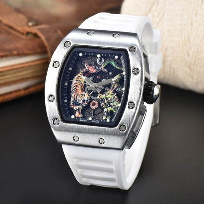 Buy Center Dragon Tiger Quartz Watch - Stylish Alloy Male Timepiece - Buy Center