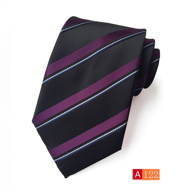 Buycenter Men's Jacquard Tie - Classic Black Stylish Formal Accessory - Buy Center