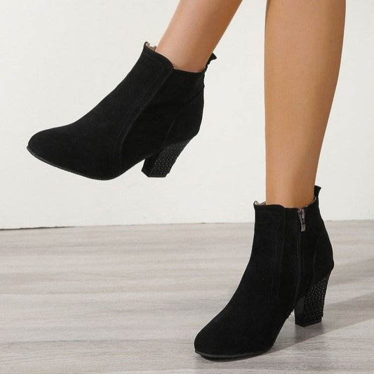 Women's High Heel Suede Leather Martin Boots - Trendy Winter Style 2025 - Buy Center
