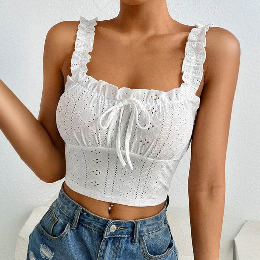 Buycenter Women's Elegant Lace Camisole - Flattering Slim Fit Top - Buy Center