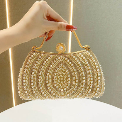 Buycenter Women's Pearl Diamond Handbag - Stylish Crossbody for Daily Use - Buy Center