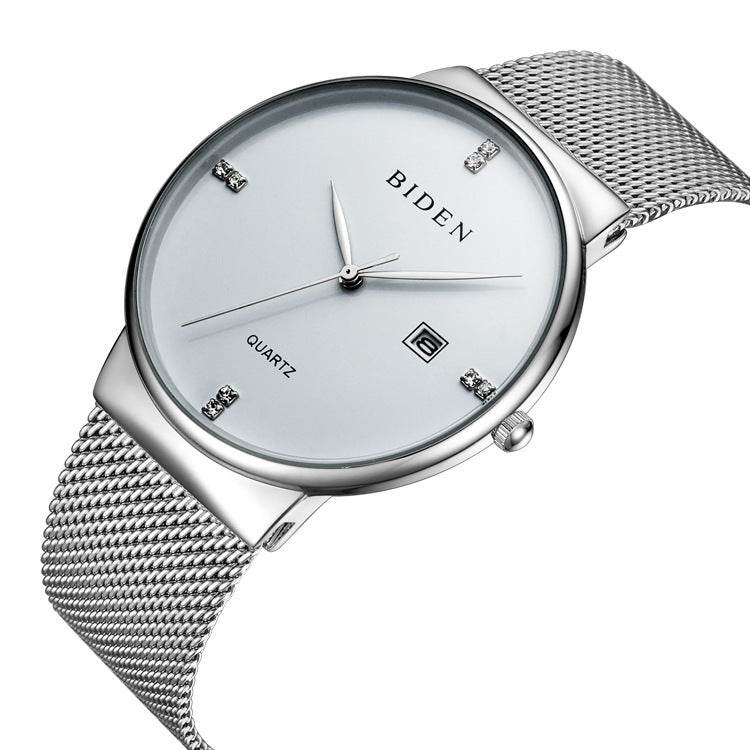 BuyCenter Men's Waterproof Calendar Mesh Belt Sports Watch - Stylish & Durable - Buy Center