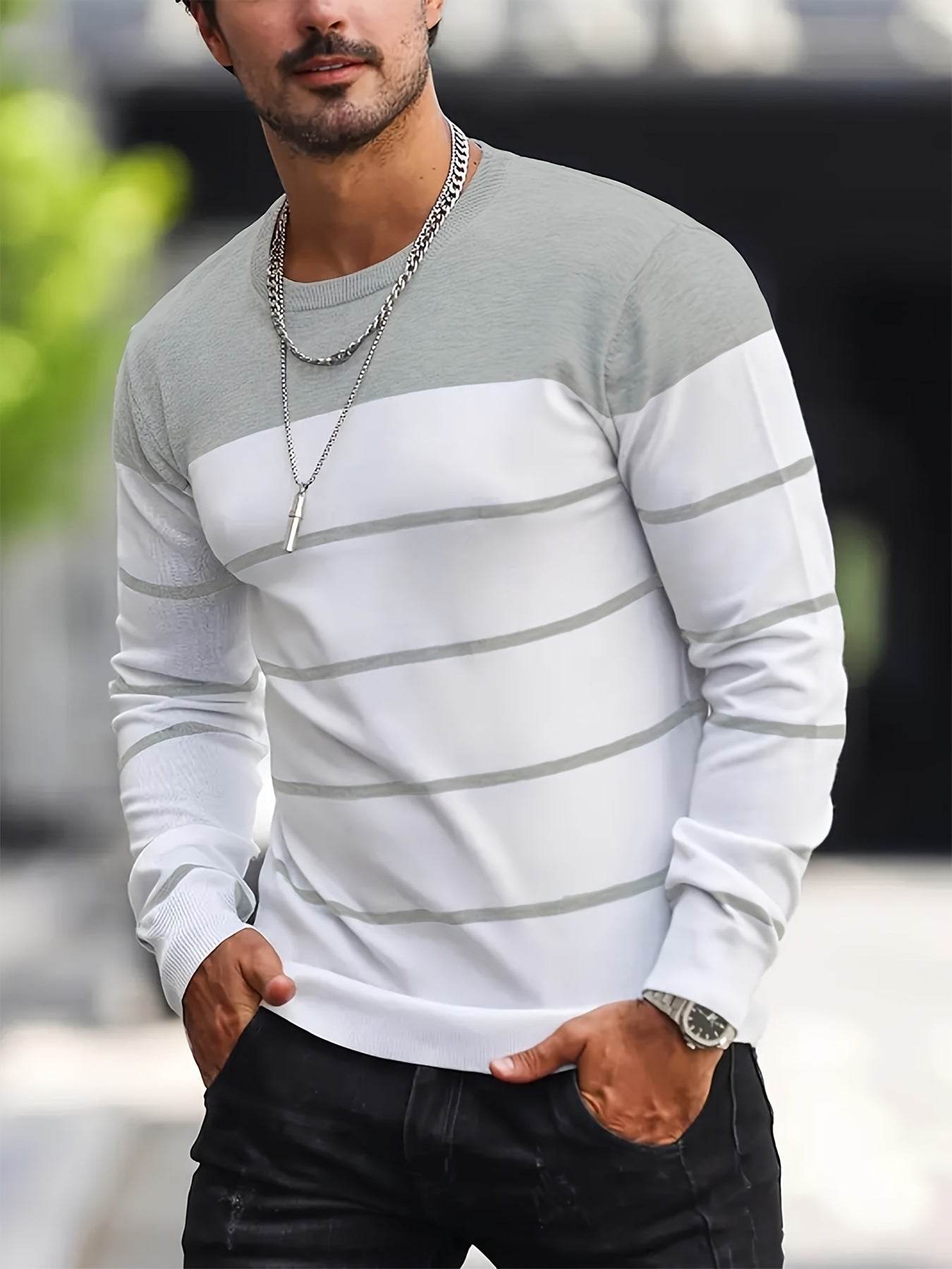 Buycenter Men's Casual Sweater - Trendy Crew Neck in 3 Colors - Buy Center
