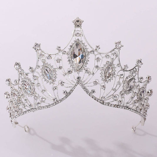 Classic Vintage Black Baroque Bridal Tiara - Elegant Alloy Wedding Crown - Buy Center