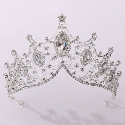 Classic Vintage Black Baroque Bridal Tiara - Elegant Alloy Wedding Crown - Buy Center