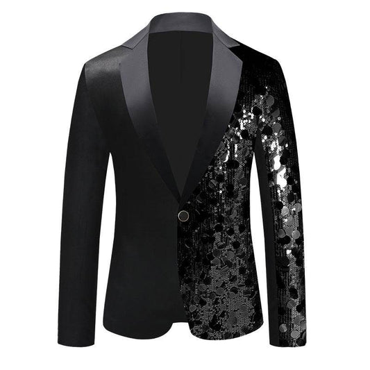 Men's Sequined Suit Jacket - Premium Stylish Dance Wear for Special Events - Buy Center