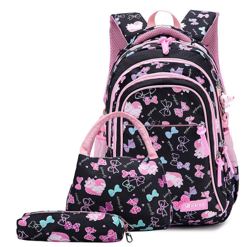 Three-Piece Girls' Backpack Set - Stylish, Water-Repellent School Bags - Buy Center